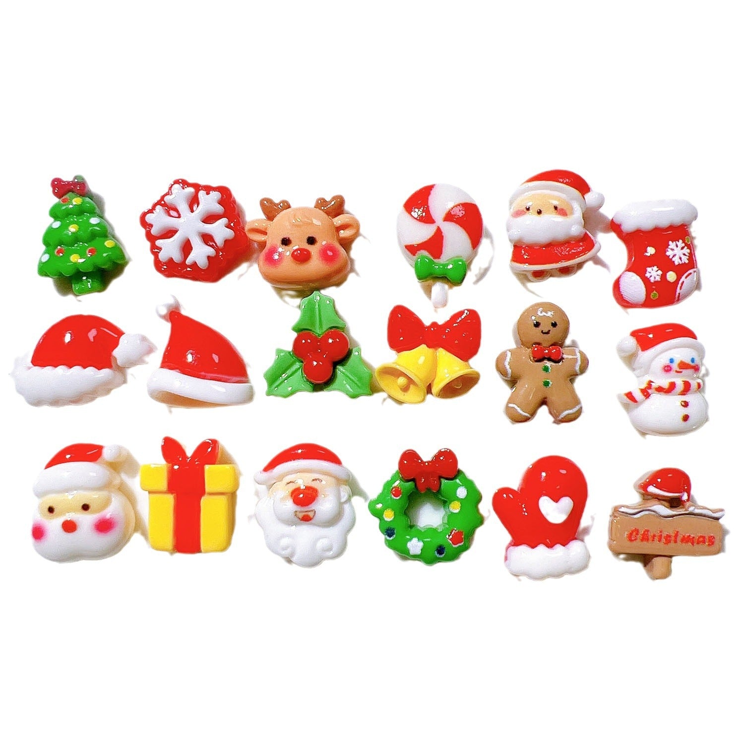 Wholesale 20pcs/pack Christmas resin accessories wholesale DIY handmade materials
